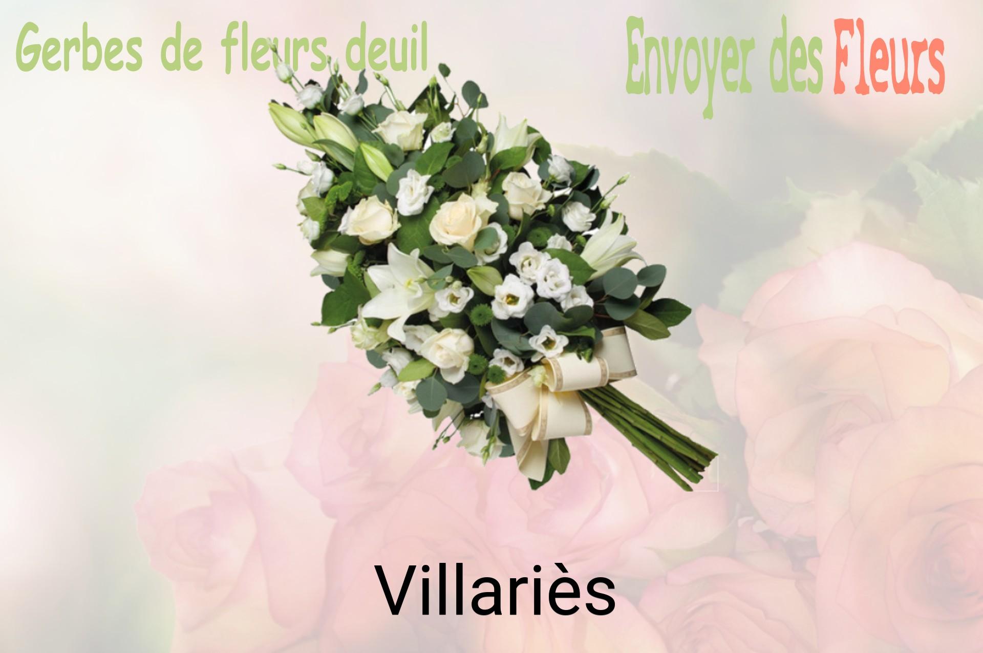 Gerbe de fleurs de deuil livrée à Villariès